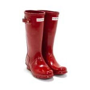 Hunter Girls Original Gloss Rain Boot, Military Red